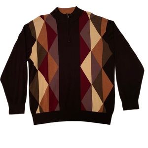 F/X fusion quarter zip up sweater